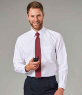 Brook Taverner Juno Long Sleeve Poplin Shirt BK134 - White model view