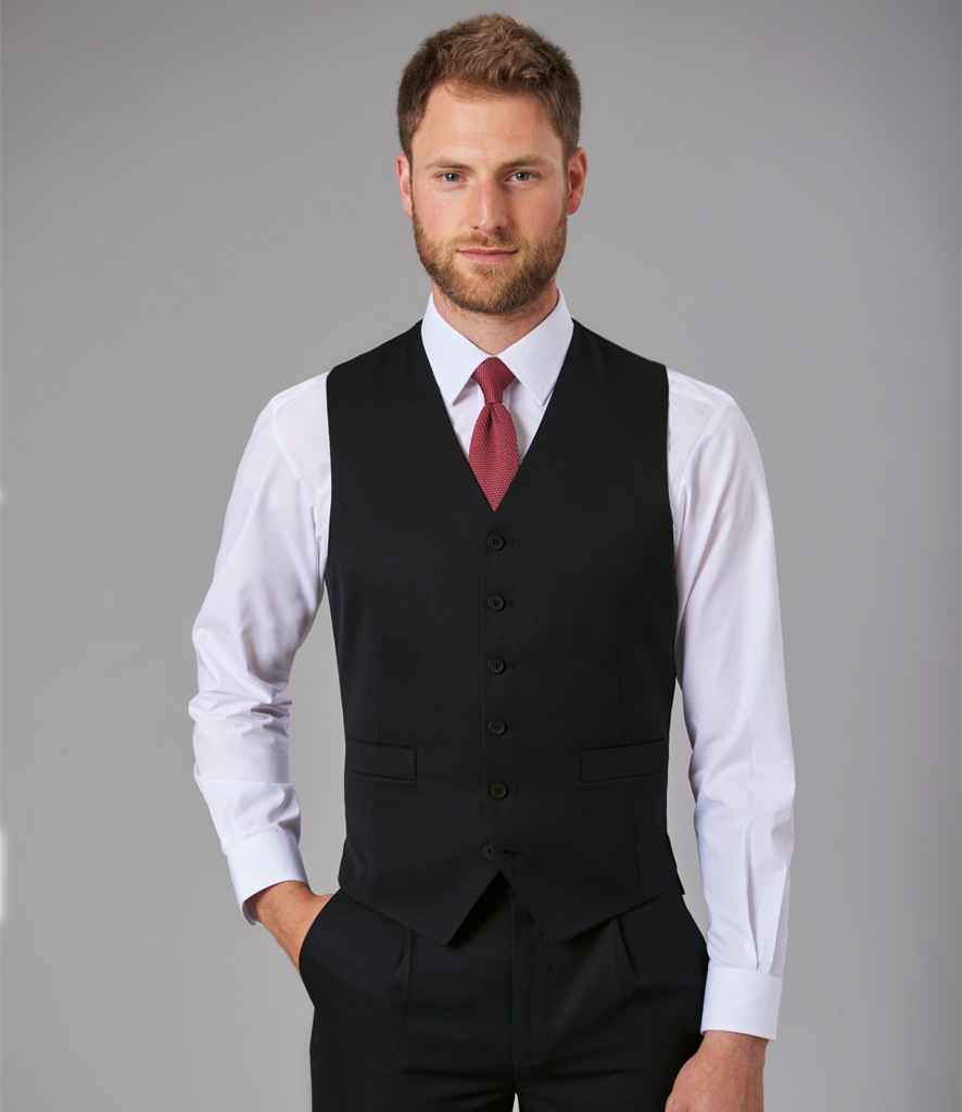 Brook Taverner Concept Gamma Waistcoat BK320 - Black model view