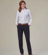 Brook Taverner Ladies Liberty Slim Leg Chino Trousers BK512 - Navy model view