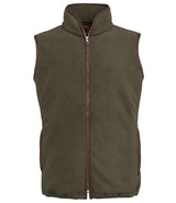 Brook Taverner Unisex Cincinnati Fleece Gilet BK525 - Olive Green front view