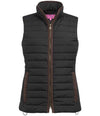 Brook Taverner Ladies Madison Quilted Gilet BK529 - Black front view