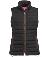 Brook Taverner Ladies Madison Quilted Gilet BK529 - Black front view