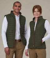 Brook Taverner Ladies Madison Quilted Gilet BK529 - Olive Green model view