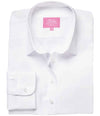 Brook Taverner Ladies Albany Long Sleeve Classic Oxford Shirt BK589 - White front view