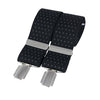 Black Pin Dot 35mm silver clip braces by Dalaco