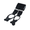Black Rolled Leather End Braces by Dalaco