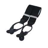 Black Rolled Leather End Braces by Dalaco