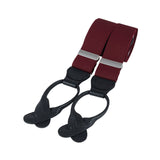 Burgundy Rolled Leather End Braces by Dalaco