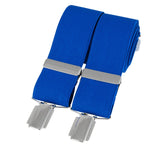Royal Blue plain 35mm silver clip braces by Dalaco