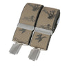 Natural Stag & Country 35mm silver clip braces by Dalaco