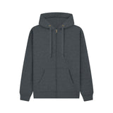 Cotton Ridge - Cassini Premium Zip Hoodie - Black Melange