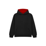 Cotton Ridge - Eclipse Kids Premium Contrast Hoodie - Black / Red