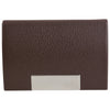 Brown Leatherette Card Case with Engraving Plate by Dalaco