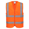 Portwest Hi-Vis Zipped Band & Brace Vest C375