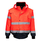 Portwest Hi-Vis 3-in-1 Contrast Bomber Jacket C465