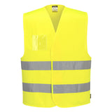 Portwest Hi-Vis Two Band Dual ID Holder Vest C475