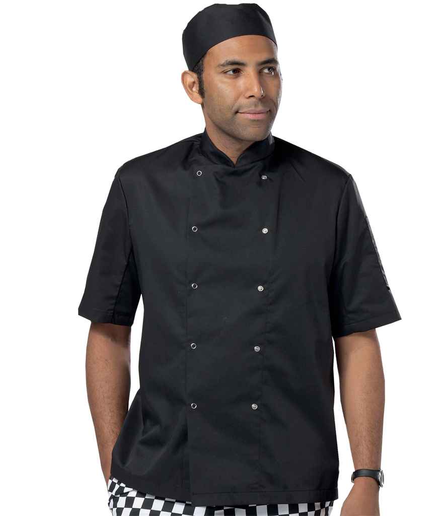 Dennys Short Sleeve Press Stud Chef's Jacket DE002