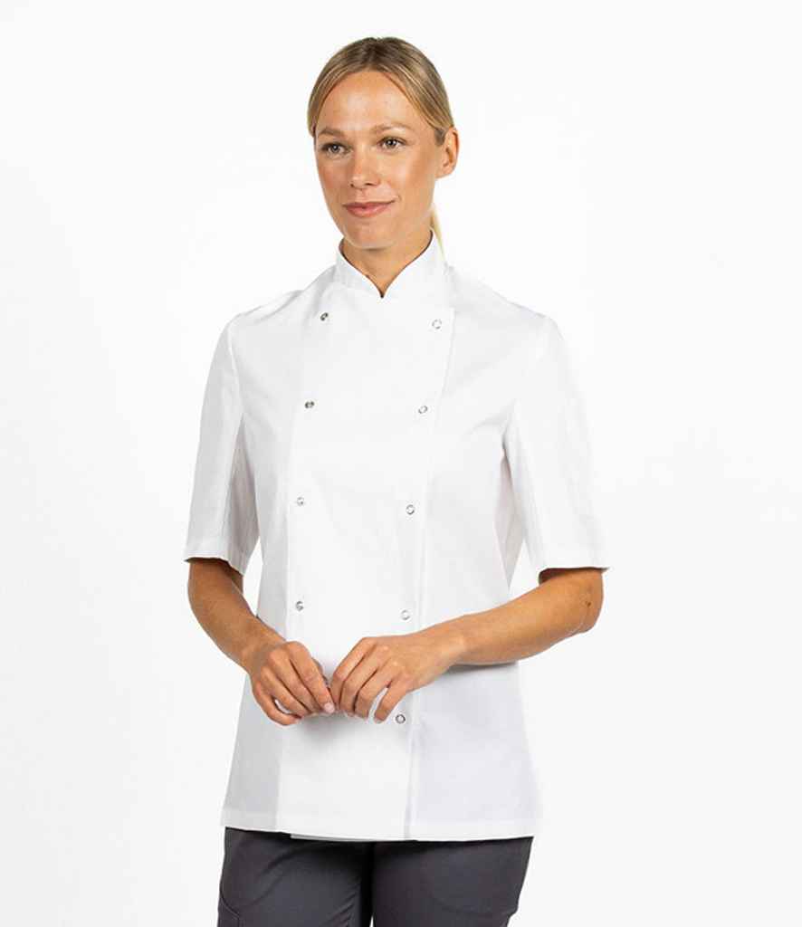 Dennys Short Sleeve Press Stud Chef's Jacket DE002