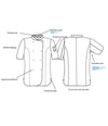 Dennys Ladies Short Sleeve Premium Chef's Jacket DE006