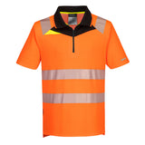 Portwest DX4 Hi-Vis Zip Polo Shirt S/S DX412