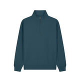 Cotton Ridge - Lunar Premium Quarter Zip Sweatshirt - Deep Sea Blue