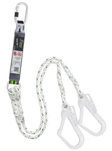 Kratos Gravity Y Forked Shock Absorbing Twisted Rope Lanyard - 1.5 Metre FA3020015