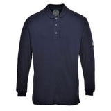 Portwest Flame Resistant Anti-Static Long Sleeve Polo Shirt FR10