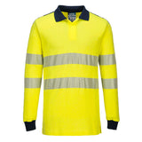 Portwest PW3 Modaflame Knit Hi-Vis FR Long Sleeve Polo Shirt FR702