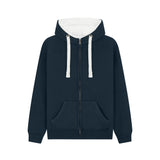 Cotton Ridge - Venus Sherpa Fleece Zip Hoodie - French Navy
