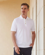 Henbury Classic cotton piqué polo with stand-up collar HB100