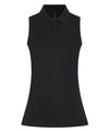 Henbury Women’s sleeveless Coolplus polo shirt HB477