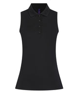 Henbury Women’s sleeveless Coolplus polo shirt HB477