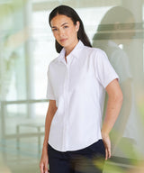 Henbury Women's short sleeve classic Oxford shirt HB516