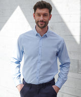 Henbury Long sleeve ‘cotton-feel’ Coolplus shirt HB582