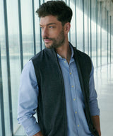 Henbury Sleeveless zip-through jumper HB711