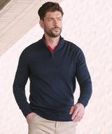 Henbury ¼ zip jumper HB729