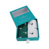 Green and White Pheasant Print Handkerchief Set by Dalaco