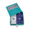Blue and White Spitfire Print Cotton Handkerchief Set by Dalaco