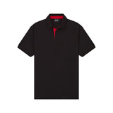 Cotton Ridge - Prostar Polo Shirt - Jet Black / Red