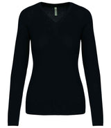 Kariban Ladies Cotton Acrylic V Neck Sweater KB966