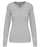 Kariban Ladies Cotton Acrylic V Neck Sweater KB966