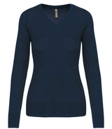 Kariban Ladies Cotton Acrylic V Neck Sweater KB966