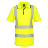 KX3 Sport Hi-Vis Zip Polo Shirt S/S KX302