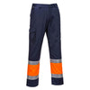 Portwest Hi-Vis Lightweight Contrast Class 1 Service Trousers L049