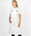 Le Chef Canvas Apron with Leather Tabs LE024 - Black/Black