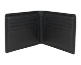 Black Leather Classic Billfold Wallet RFID lined 8 Card Slots by Dalaco
