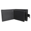 Black Leather Tab Close Wallet with RFID Lining by Dalaco