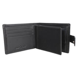 Black Leather Tab Close Wallet with RFID Lining by Dalaco