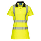 Portwest Hi-Vis Women's Cotton Comfort Pro Polo Shirt S/S LW72