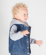 Larkwood Denim Jacket with Fleece Hood And Sleeves LW750